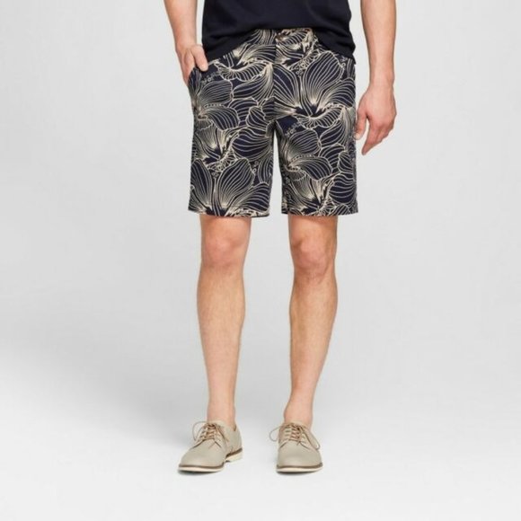 Goodfellow Other - Goodfellow 38 Shorts NWOT Liden Shorts 9" Navy Floral